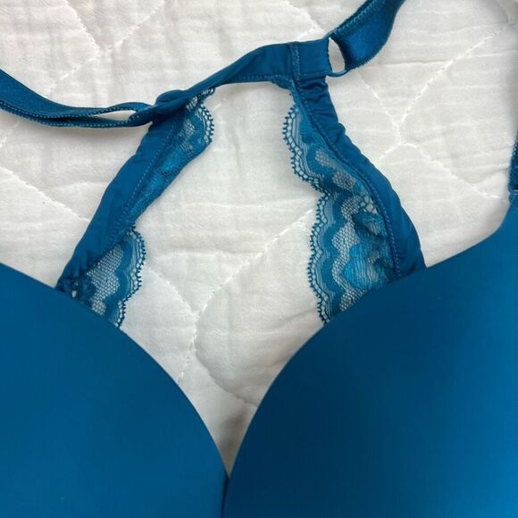Torrid Women's Plus Size 44C Blue Push-Up Front-Close Bra Lace Back - Picture 5 of 10